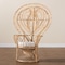 Baxton Studio Fedra Modern Bohemian Natural Brown Rattan Peacock Accent Chair 226-13118-ZORO - alternate 10